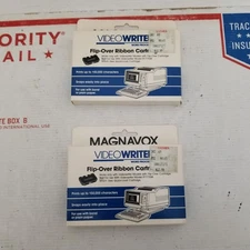 2 Magnavox Videowriter Word Processor Flip-Over Ribbon Cartridges Lot NEW