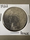 1922-P Peace Dollar 90% Silver AU
