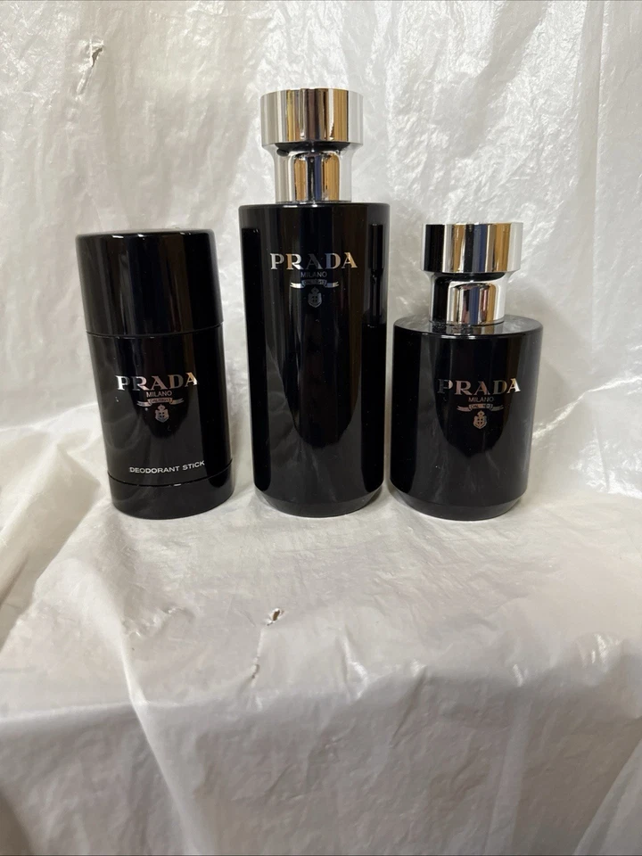L'HOMME PRADA Shower Set Of 3. Deodorant Stick/shower Cream/aftershave Balm - Image 2 of 4