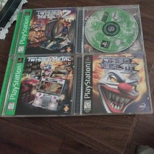 Twisted Metal 1-4 PS1 Full Set - 3 CIB + 1  with no art work 