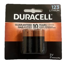 2-Pack Duracell 123 Lithium 3V Photo Battery Expires March 2034
