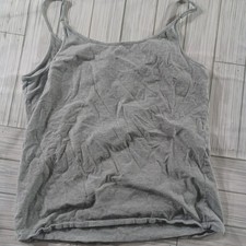 Gap Womens Heather Gray Adjustable Spaghetti Strap Camisole Tank Top Size L
