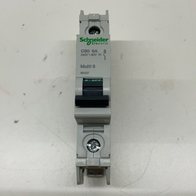 Schneider Electric Multi 9 C60 60107 Circuit Breaker 1 Pole 6A 240V 10kA UL 489