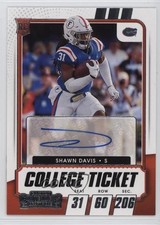 2021 Panini Contenders Draft Picks College Ticket Shawn Davis #224 Auto 11ur