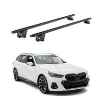 DachträGer FüR BMW 5Er G61 Touring 2024-2026 100Kg Aluminium Schwarz 2 Tlg ABE