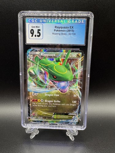 Rayquaza EX 60/108 2015 Roaring Skies CGC 9.5 GEM MINT BLUE LABEL
