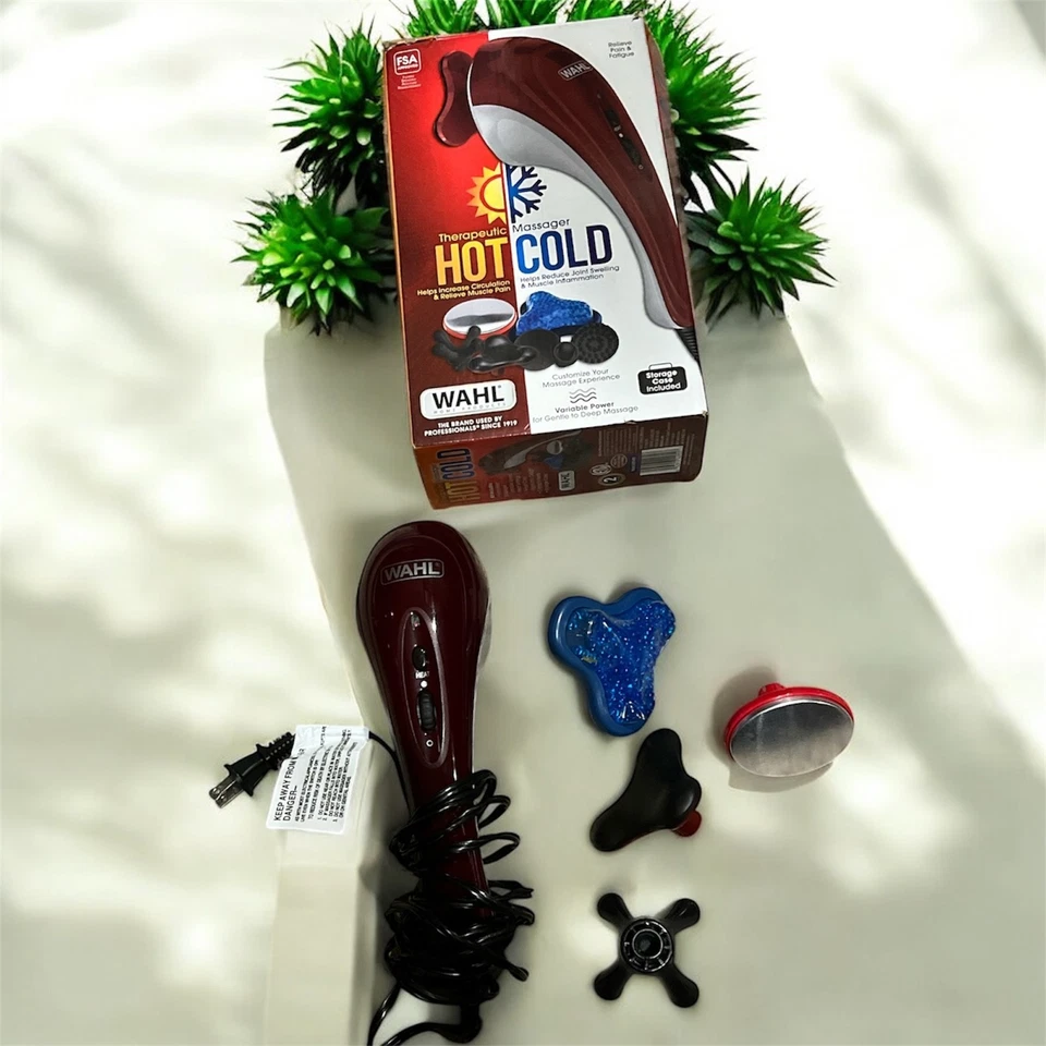 WAHL Hot & Cold Therapeutic Massager – 4 Attachments, Box, Works Great - Image 2 of 4