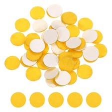 50 Pcs Adhesive Felt Circles, 1/2" Round Non-Woven Felt Stickers, Yellow