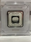 Geiger Edelmetalle Schloss Güldengossa 50 grams fine .999 Silver Bar in assay