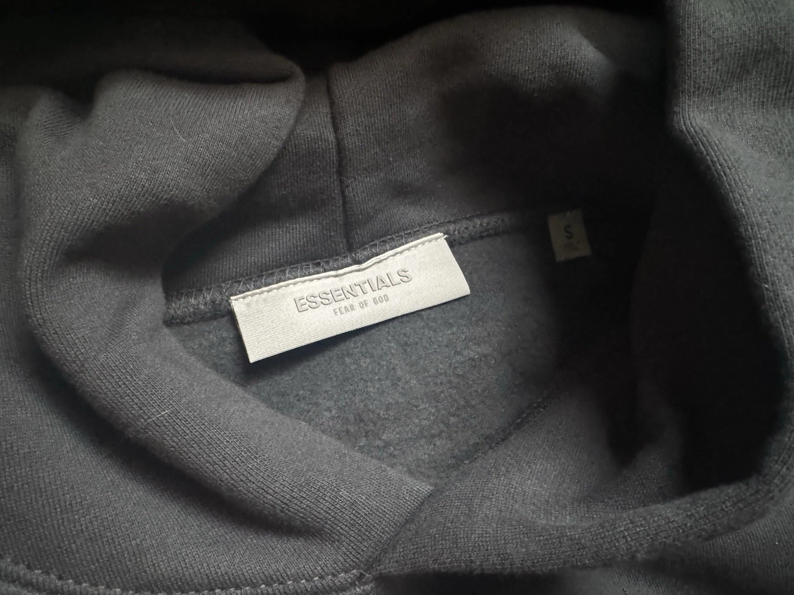 FEAR OF GOD Felpa con cappuccio Essentials paura di Dio *AUTENTICA* 1977 IRON tg. Piccolo Con Etichetta Pacsun.