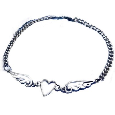 Engel Herz Flügel Choker Gothic Indie Stuff Y2k ausgehöhlt Anhänger Kette Halskette
