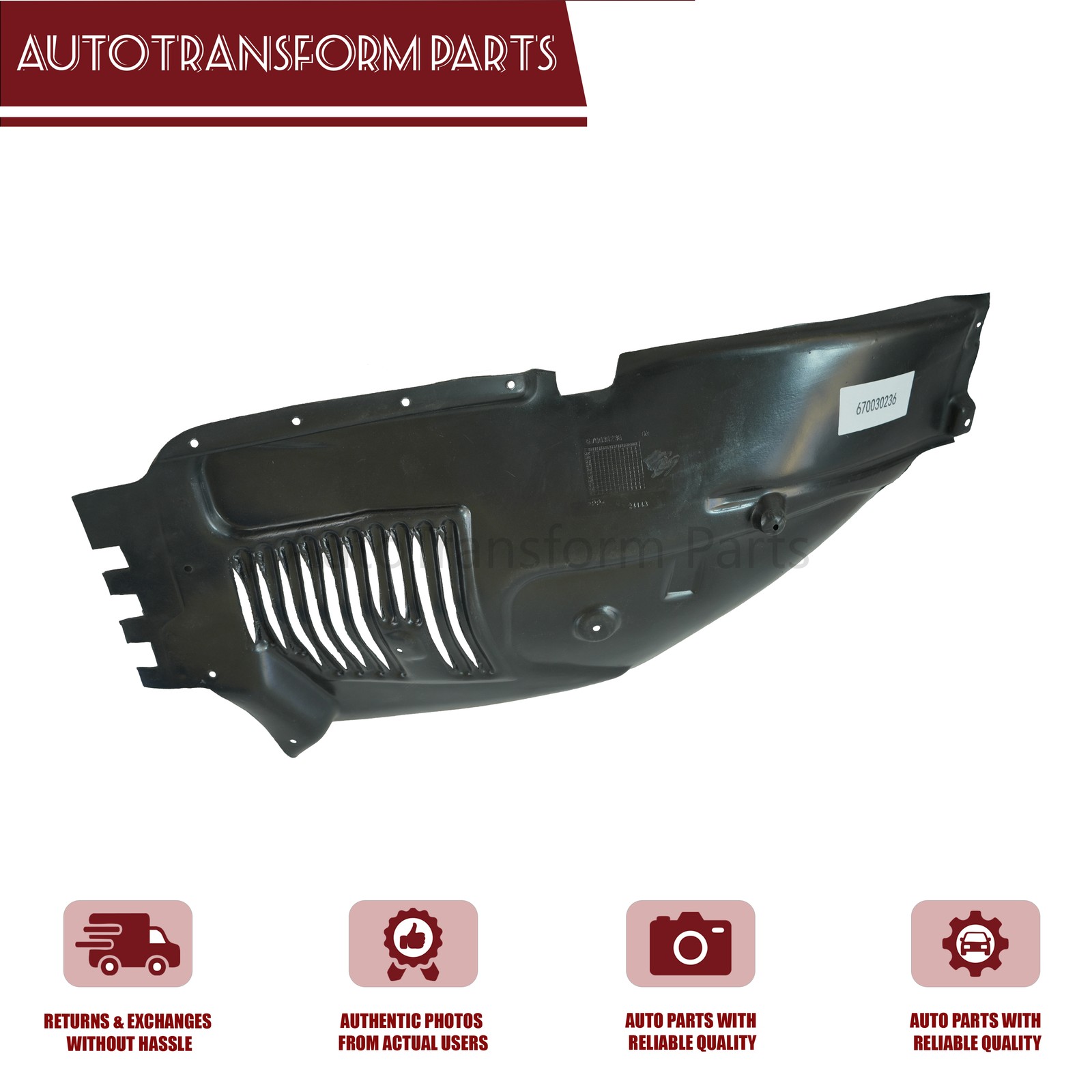 For 2014 2015 2016 2017 Maserati Ghibli Fender Liner Front Right 670030236 US