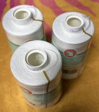 LOT OF 3 -NEW-Maxi-lock Serger Thread color TEX-27 White:100% polyester 6000 yds