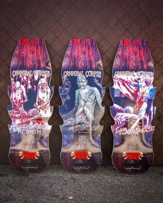 ALL 3 Creature x Cannibal Corpse EXPLICIT Censored Blind Bag Skateboard Deck SET