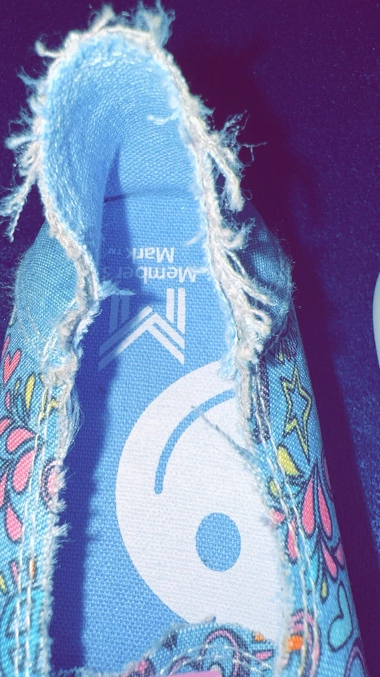 Signo de la Paz Azul y Rosa, Cupcakes, Estrellas y Corazones Miembros Marca Niñas Zapatos Foto 3 de 4