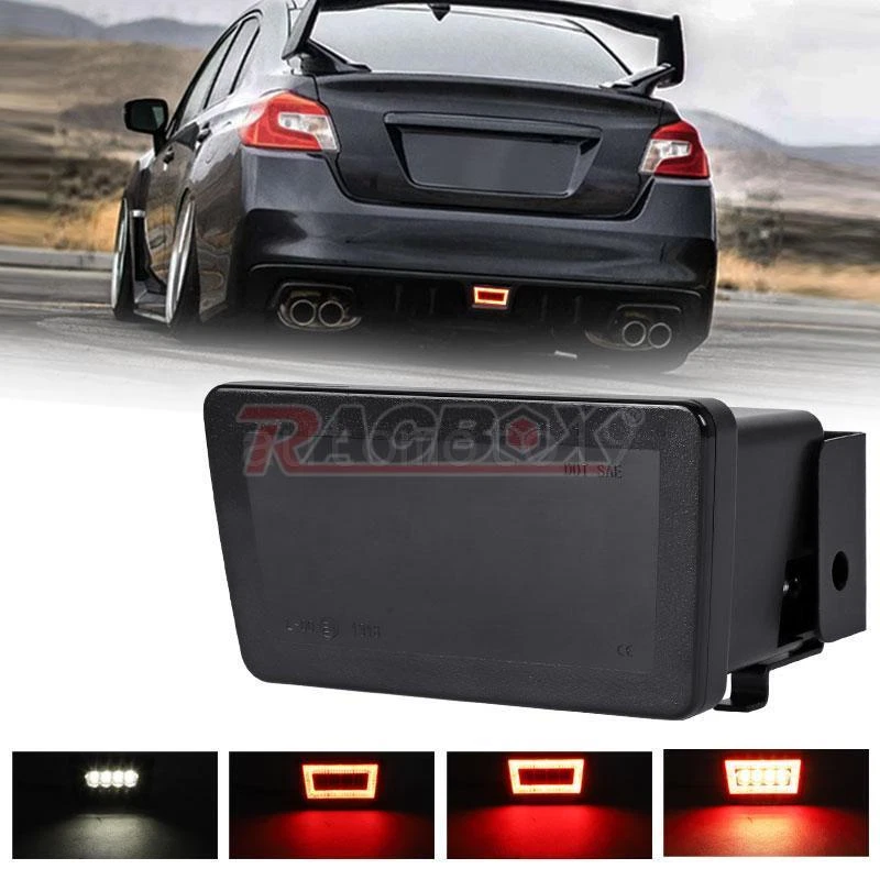 Luz trasera antiniebla LED estilo F1 tercer freno luz de marcha atrás ahumada para Subaru WRX STI X Foto 2 de 4