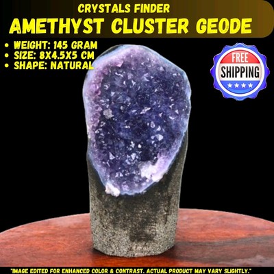 145 Gramm natürliche Amethyst Geode Quarz Cluster Kristall Matrix Mineral Probe