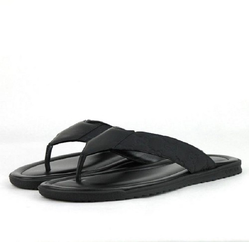 Gucci Men's Black Leather Sandals 