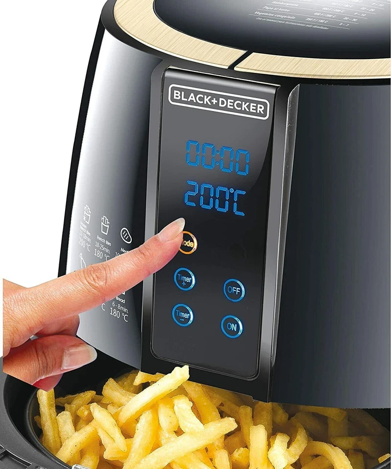 Black+Decker AF400 Digital Aerofry Air Fryer 220 Volt 220v European Plug Cord - Image 4 of 4