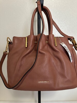 Coccinelle Onda Dark Cameo, Genuine Leather Handbag, Authentic, Brand New
