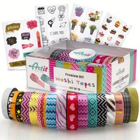 Washi Tape Set Of 16 Rolls Decorative Craft Tape For Kids Scrapbooking Diy & ... on sale Washi Tape Set Of 16 Rolls Decorative Craft Tape For Kids Scrapbooking Diy & ... on sale