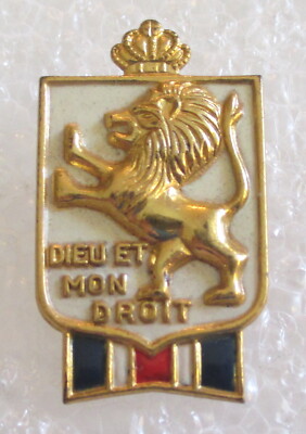 Vintage WWII British War Relief Society Lapel Pin B.W.R.S. Dieu Et Mon ...