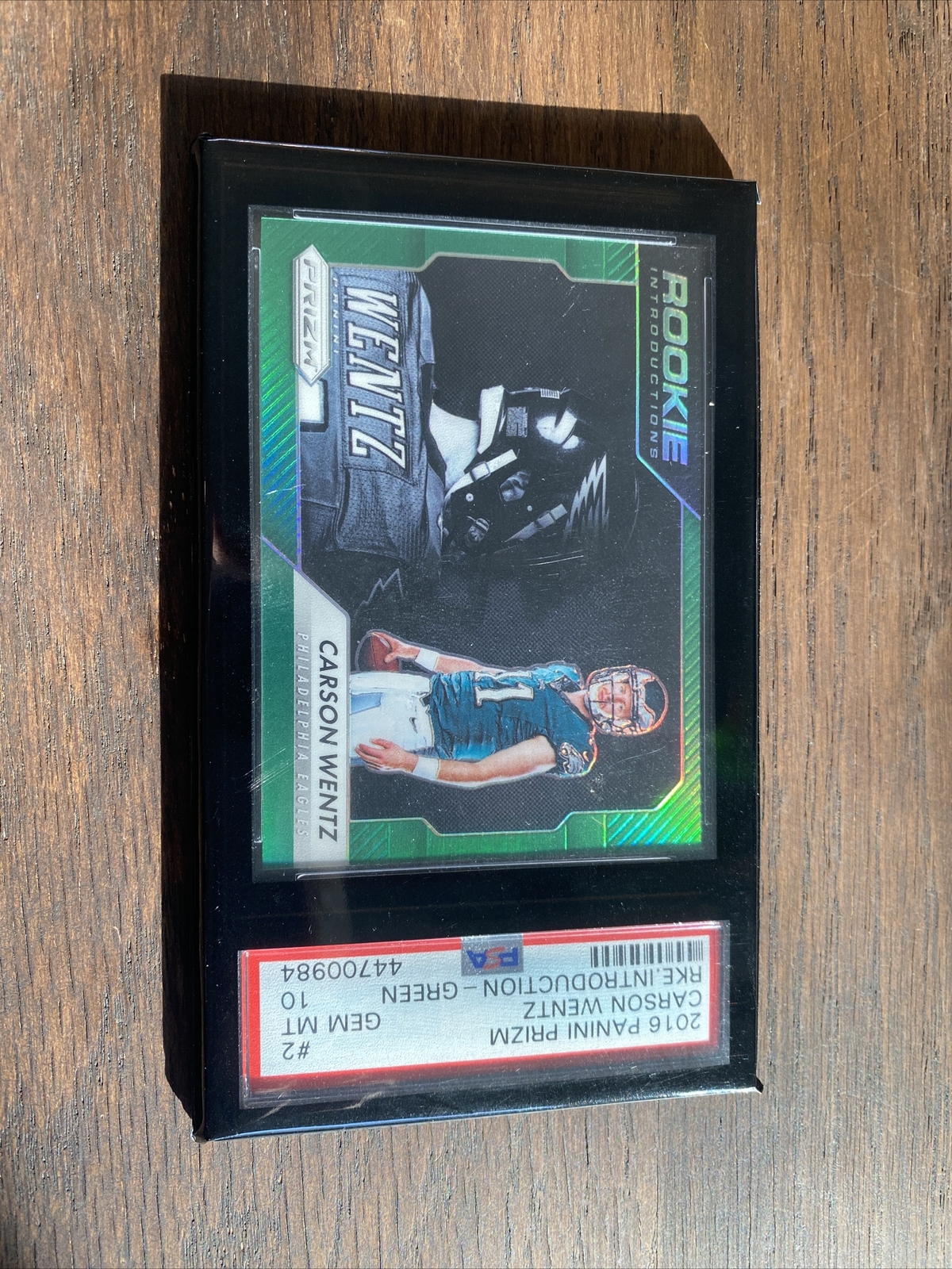 Carson Wentz Panini Prizm Rookie Introduction #2 Green