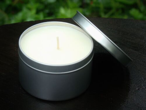 FATIGUE RELIEF Basil & Bergamot Scented Soy TRAVEL & CAMPING HEALTHY CANDLE TIN - Picture 3 of 24