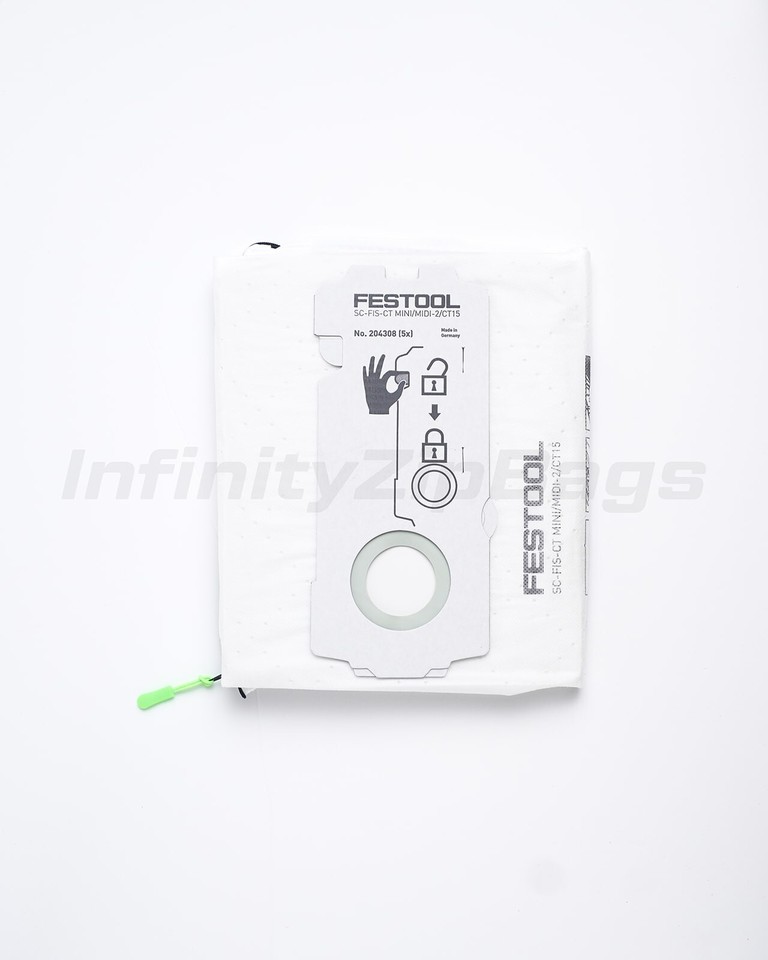 ZIP-Filterbeutel Für FESTOOL CT15/MIDI/MINI – Wiederverwendbar, 4-lagig, Mit Reißverschluss