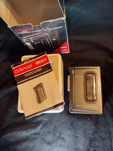 Vintage Craig 1990 Handheld Cassette Recorder W/ Cassette Complete in Box - Picture 6 of 12