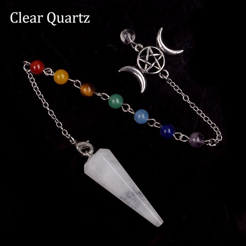 Faceted Gemstone Precision Pendulum Crystal Chakra Healing Wicca Dowsing - Picture 11 of 16