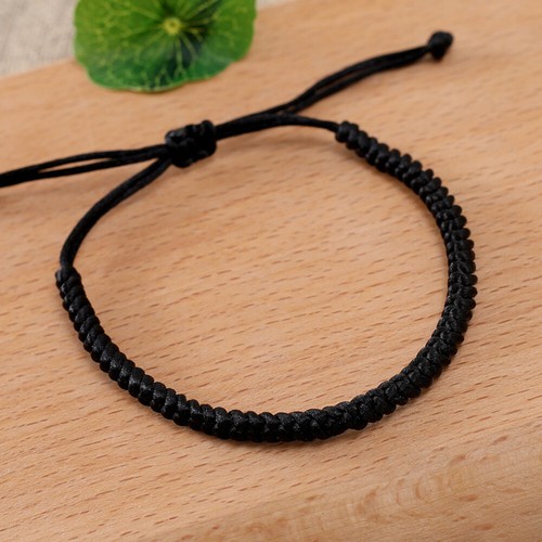2 Stck. Rot und Schwarz Glückliches Amulett Frauen Männer Armband Schlange Knoten Strick Armband - Bild 3 von 4