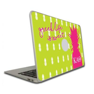 Kappa Alpha Theta Vinyl Laptop Skin - Sweet Pineapple - FREE SHIPPING