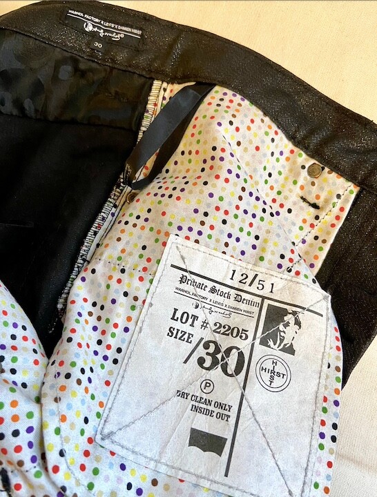 Levis x Damien Hirst x Andy Warhol 501 Denim Jeans Encrusted Levis x Damien Hirst x Andy Warhol 501 Denim Jeans Encrusted