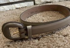 Vintage Calderon Celery Green Belt Genuine Leather Medium Made In USA Classic