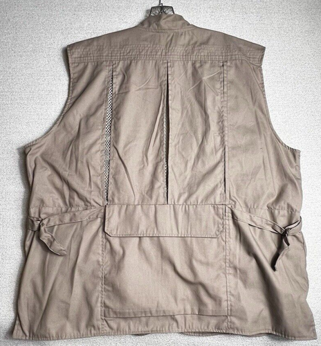 Rothco Safari Tactical Vest Mens Khaki Hunting Camping Fishing Size XL - Picture 8 of 11