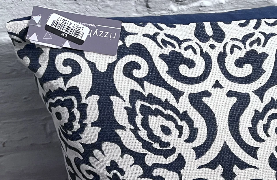 22"x22" Dulane Damask Square Throw Pillow - Rizzy Home - Image 3 of 4