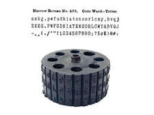 No.455 Blickensderfer Typewriter Typewheel Narrow Roman Antique Vtg 5 6 7 8 9