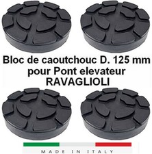 4 x bloc de caoutchouc D 125 mm pour Pont elevateur RAVAGLIOLI -tampons Italie