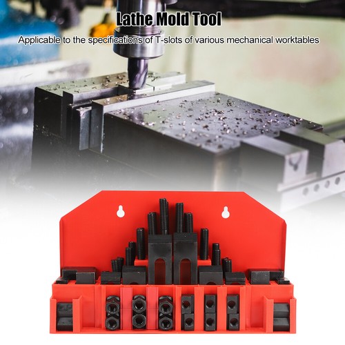 12mm T-Slot, M10 Stud, Milling Machine Clamping kit 58pc Step Block Set X 58PCS - Picture 9 of 12