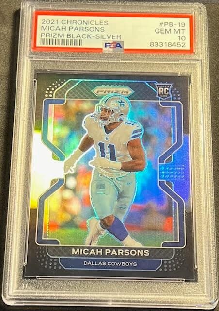 Micah Parsons Panini Chronicles Prizm Black #PB19 Silver