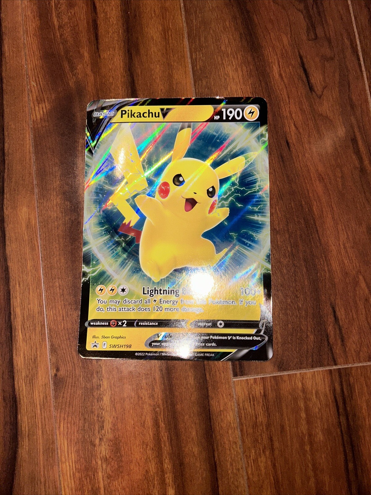 Pokémon TCG Pikachu V SWSH Black Star Promos SWSH198 Holo Promo