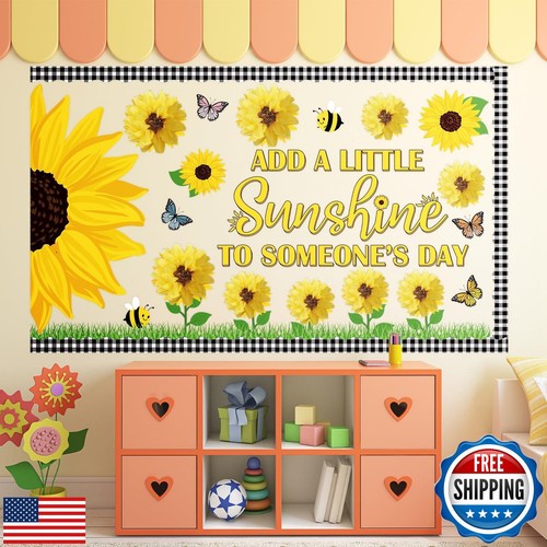 Pasimy 3D Sunflower Bulletin Boards Bee Classroom Decorations Sun Flower Cuto - Picture 4 of 5