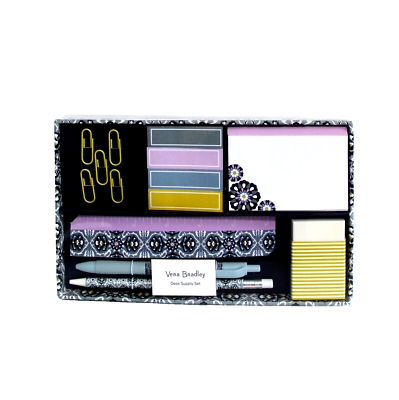 Vera Bradley Plaza Tile Office School Desk Supply Set with 