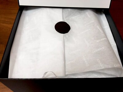 Chanel Gift Box with packing tissue and seal. 8.75