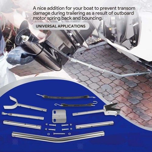 Support Moteur Hors-Bord Pour Bateau Gonflable | Kit Montage 4 CV Max | Raquette PVC Robuste | Installation Sans Outil | Idéal Kayak, Annexe, Pêche