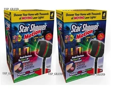 2-PACK STAR SHOWER MOTION LASER LIGHT SHOW PROJECTOR CHRISTMAS HALLOWEEN DOTS