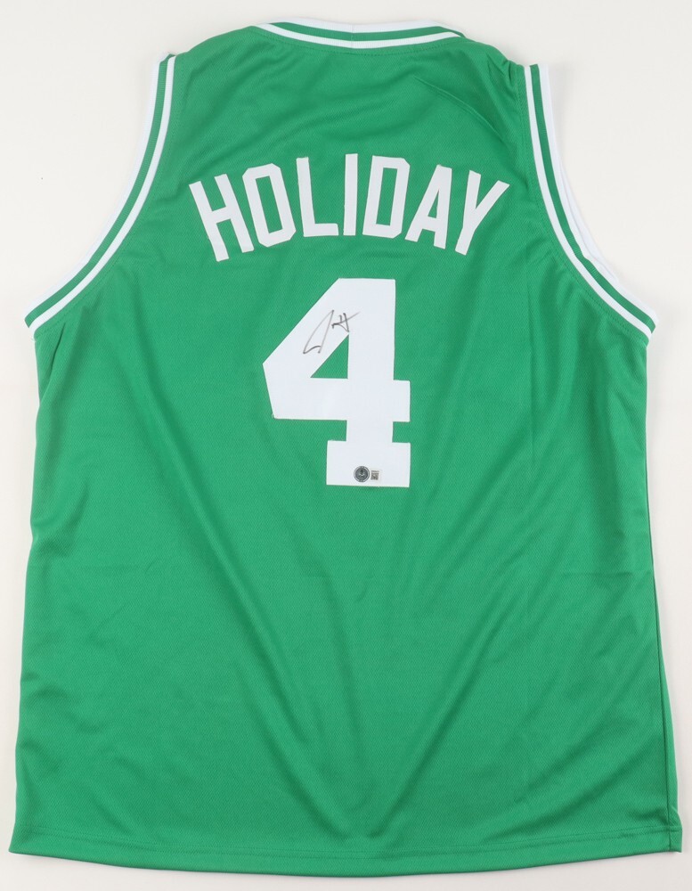 Jrue Holiday Autographed Signed Boston Celtics custom jersey (Beckett COA) 