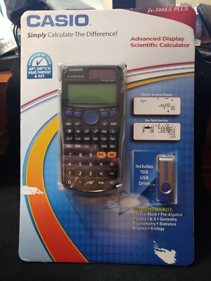 Casio FX-300ES PLUS Scientific Calculator Factory Sealed SAT ACT AP NMSQT Math