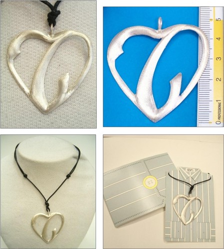 Ciondolo CUORE con INIZIALE in Argento 925 - Pendente Lettera Alfabeto Girocollo - Imagen 16 de 17